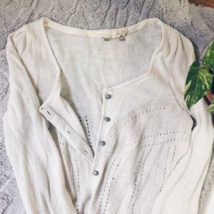 Anthropologie Button-up Knit Breezy Cardigan